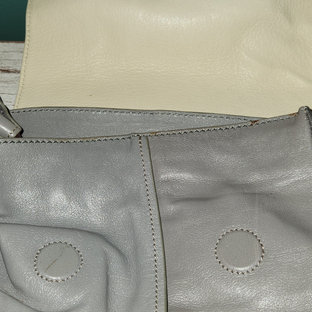 Chloe Wristlet Bag Gray Cream Snake Yellow. Leather Good Needs Some Cleaning. - Picture 14 of 16